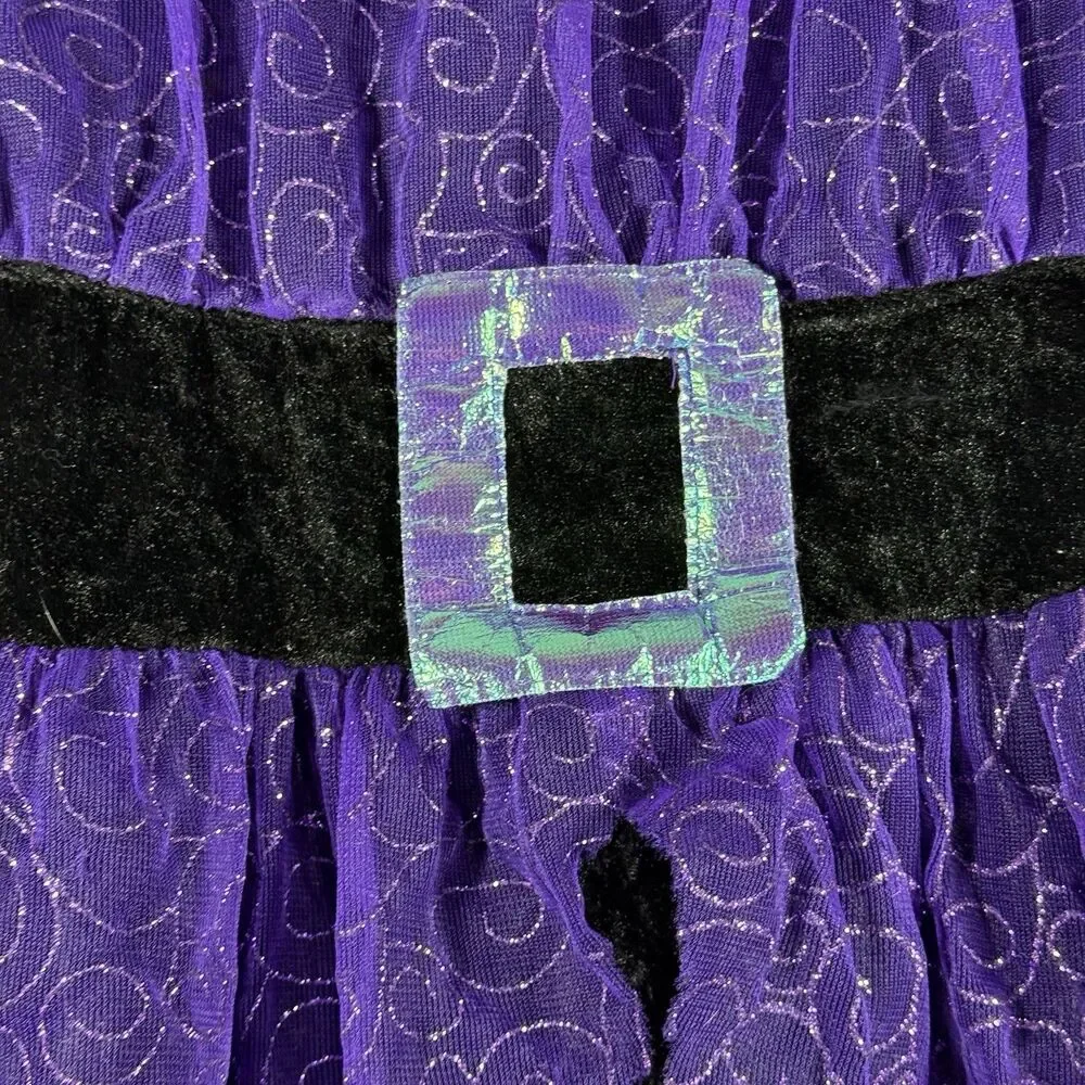 Costumes USA Child Witch Sorceress Costume Girls Size 4-6 Purple Black Dress
